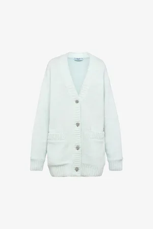 Prada Shetland V-neck Wool Cardigan