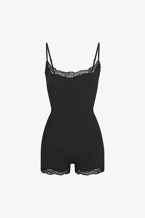 SKIMS Lace-trim Sleeveless Stretch-woven Body