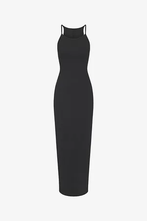 SKIMS Cotton Rib Scoop-neck Stretch-cotton Maxi Dress