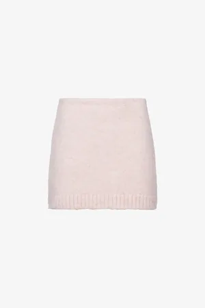 Prada Ribbed-knit Shetland-wool Mini Skirt
