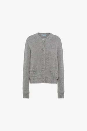 Prada Embellished-button Cashmere Cardigan