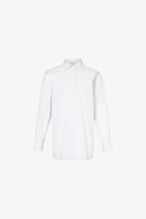 Frame Borrowed Striped Relaxed-fit Cotton-poplin Shirt