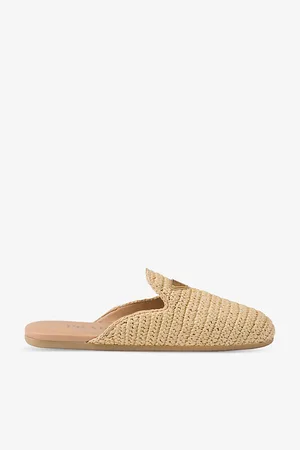 Prada Brand-plaque Chunky-sole Woven Mules