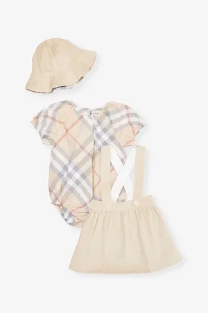 Burberry Sofia Check-print Three-piece Cotton Set 3-18 Months