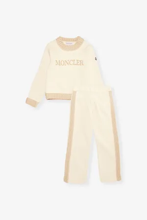 Moncler Brand-embroidered Cotton Sweatshirt and Jogging Bottoms Set 4-6 Years