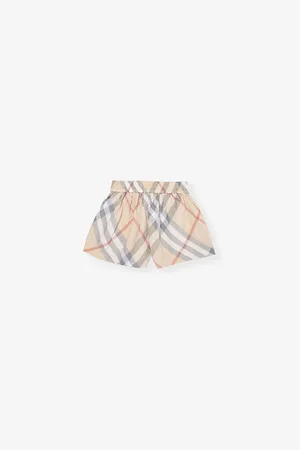 Burberry Marcy Check-print Stretch-cotton Shorts 6-24 Months