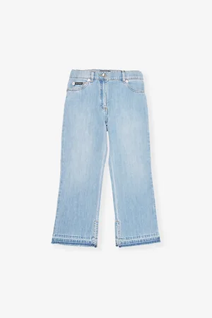 Dolce & Gabbana Split-hem Brand-plaque Flared-leg Jeans 4-12+ Years