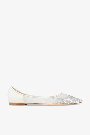 Jimmy Choo Love Crystal-embellished Mesh Flats