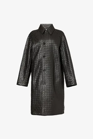 Bottega Veneta Spread-collar Leather Coat