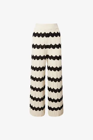 By Malina Keily Striped Knitted Trousers