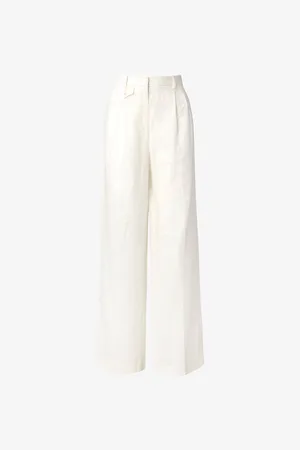 By Malina Mya Straight-leg High-rise Linen Trousers