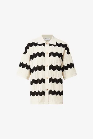 By Malina Alana Striped Knitted Shirt