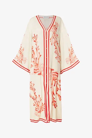 By Malina Naya V-neck Woven Maxi Dress