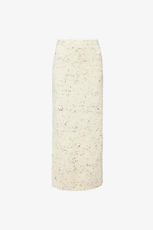Bottega Veneta Ribbed High-waist Wool-blend Midi Skirt