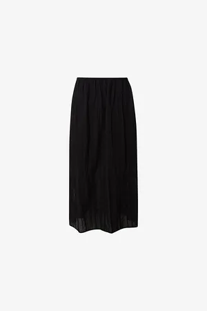 By Malina Tamara Embroidered-pattern Cotton Midi Skirt