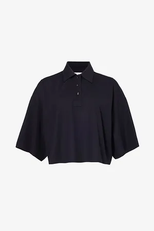 Bottega Veneta Relaxed-fit Cropped Cotton-blend Polo Shirt