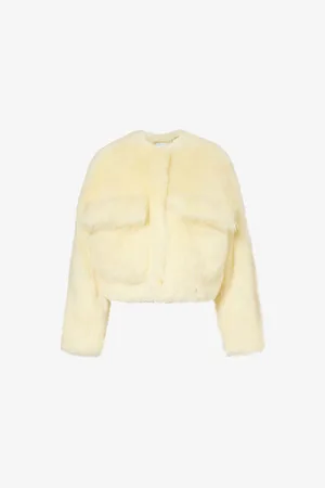 Bottega Veneta Cropped Textured Fur Jacket