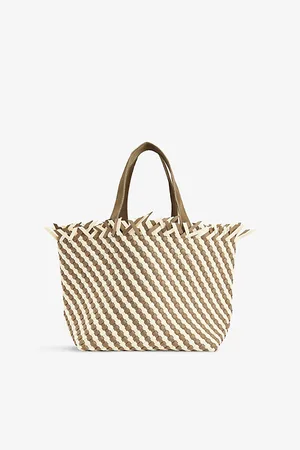 Naghedi Havana Medium Woven Tote Bag