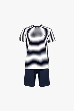 Emporio Armani Brand-pattern Cotton-jersey Pyjama Set