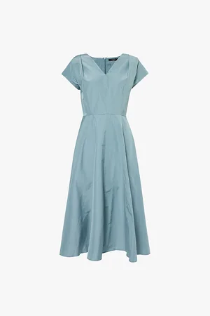 Max Mara Poly Woven-blend Midi Dress