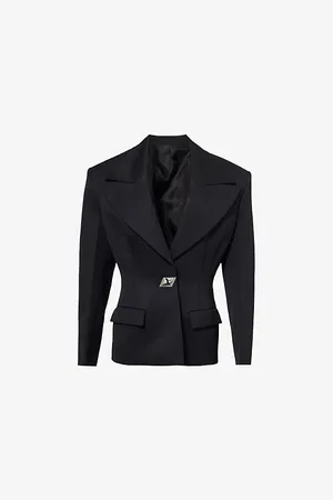 The Attico Peak-lapel Single-breasted Wool Blazer