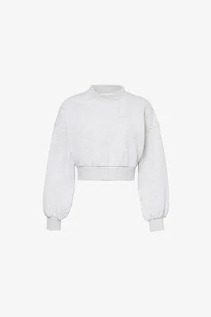 The Couture Club Logo-appliqué Cropped Jersey Sweatshirt