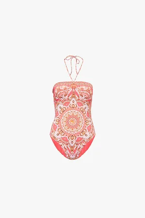 Camilla Bandeau-neck Self-tie Swimsuit