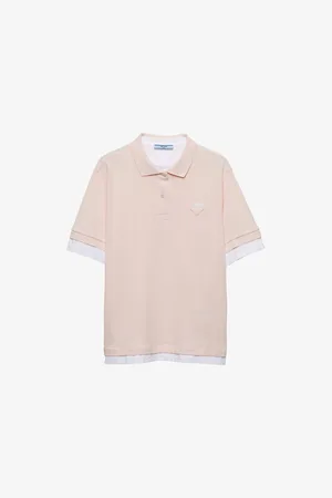 Prada Logo-patch Relaxed-fit Piqué and Jersey Polo Shirt