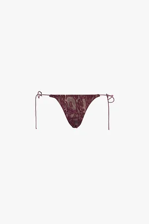 Jaded London Abstract-pattern Mid-rise Bikini Bottoms