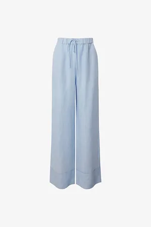 By Malina Maisie Wide-leg Linen-blend Trousers