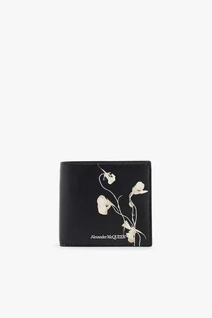 Alexander McQueen Flower-print Leather Wallet