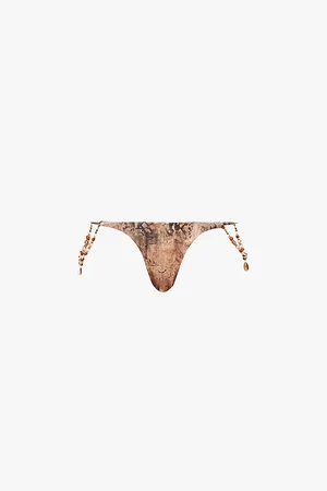 Jaded London Abstract-pattern Metallic Bikini Bottoms