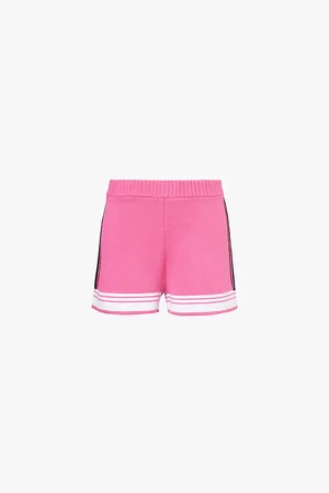 LMND Colour-block Contrast-stripe Cotton-blend Knitted Shorts
