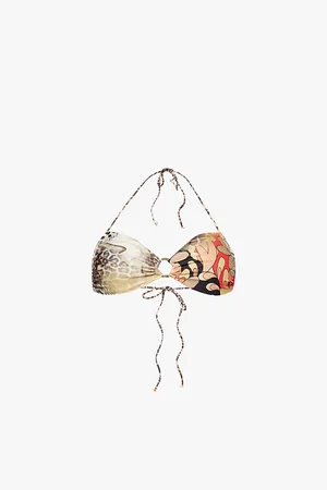 Jaded London Leopard-print Halterneck Bikini Top