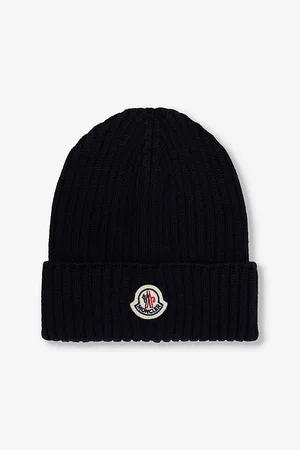Moncler Brand-patch Ribbed Knitted Beanie Hat 4-10 Years