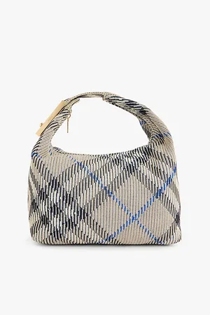 Burberry Peg Knitted Top-handle Bag