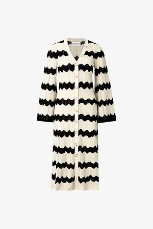 By Malina Isobel V-neck Knitted Midi Dress
