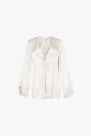 Viktoria & Woods Paramour V-neck Self-tie Silk Blouse