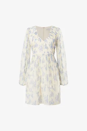 By Malina Estelle V-neck Chiffon Mini Dress