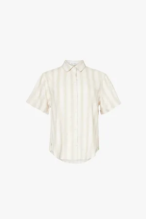 Bella Dahl Short-sleeved Striped Woven Shirt