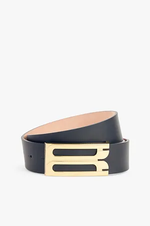 Victoria Beckham Jumbo Buckle-embellished Leather Belt
