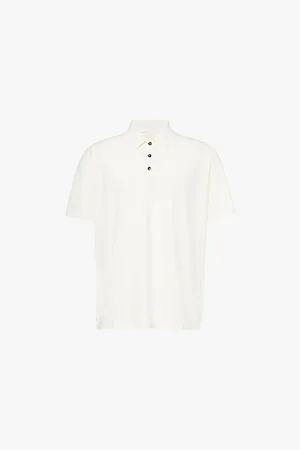 Bottega Veneta Short-sleeved Cotton-blend Polo Shirt