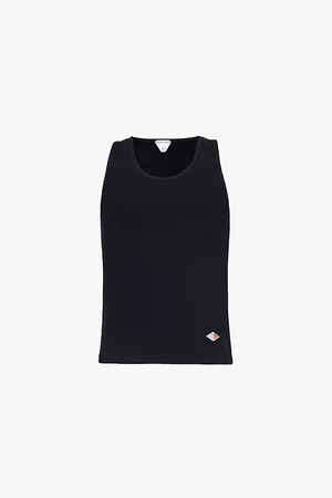 Bottega Veneta Brand-patch Sleeveless Stretch-cotton Top