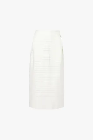 Issey Miyake Ribbed High-waist Knitted Midi Skirt