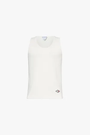 Bottega Veneta Brand-patch Sleeveless Stretch-cotton Top