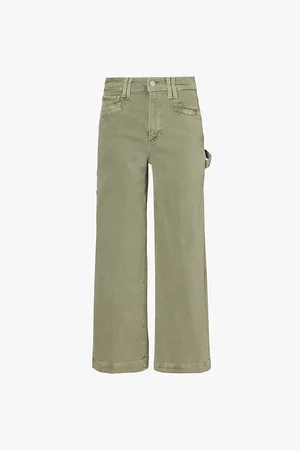 Paige Anessa Relaxed-fit Cropped High-rise Stretch-denim Jeans