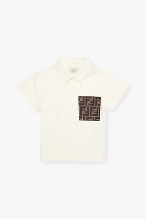 Fendi Brand-pocket Stretch-cotton Polo Shirt 6-24 Months