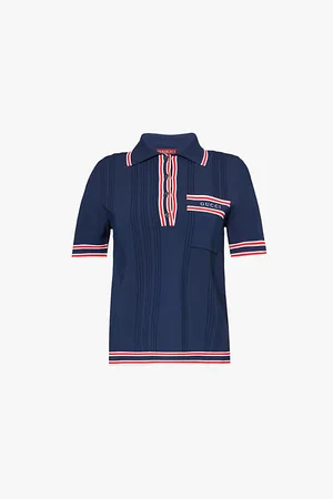 Gucci Brand-embroidered Short-sleeved Woven-blend Polo Shirt