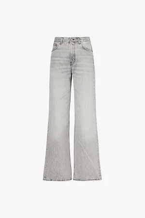 haikure Korea Logo Leather-patch Straight-leg High-rise Denim Jeans