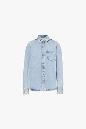 Totême Long-sleeved Faded-wash Organic-denim Shirt